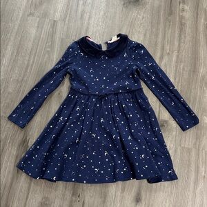Mini Boden Navy Blue Star and Moon Dress